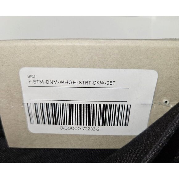 Everlane Way High Jean Womens Sz 35 Long Tall Black Straight Leg High Rise NEW - Picture 8 of 11